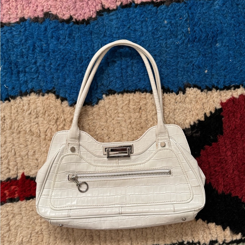 White Croc Y2K Handbag